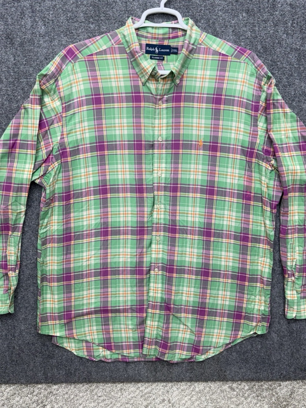 Ralph Lauren Classic Fit Button Up Shirt Long Sleeve Shirt Men's size 2XL Plaid